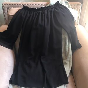 OFF THE SHOULDER SHIFT MINI DRESS